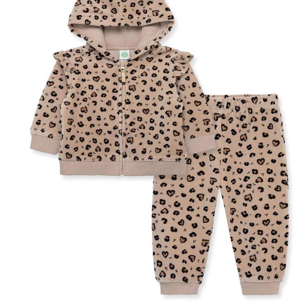NWT: Little Me - Leopard Hoddie Set 18 months
